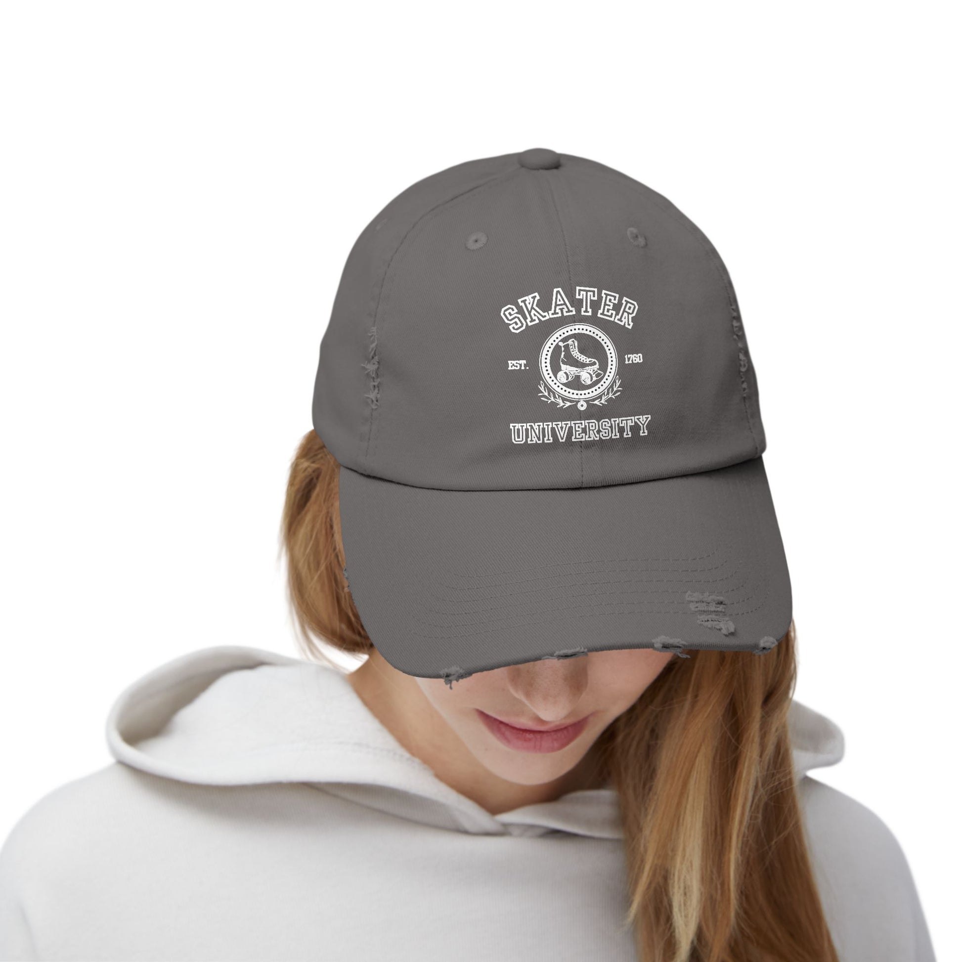 Hats - Skater University Distressed Cap - Skate of Matter LLC