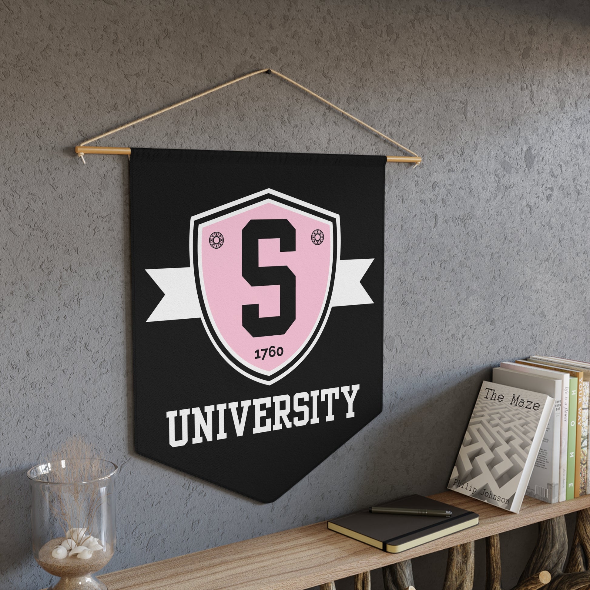 Home Decor - Skater University Emblem Pennant - Skate of Matter LLC