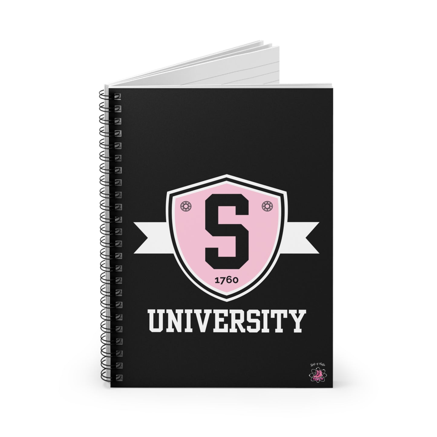 Paper products - Skater University Emblem Spiral Notebook - Ruled Line - Skate of Matter LLC