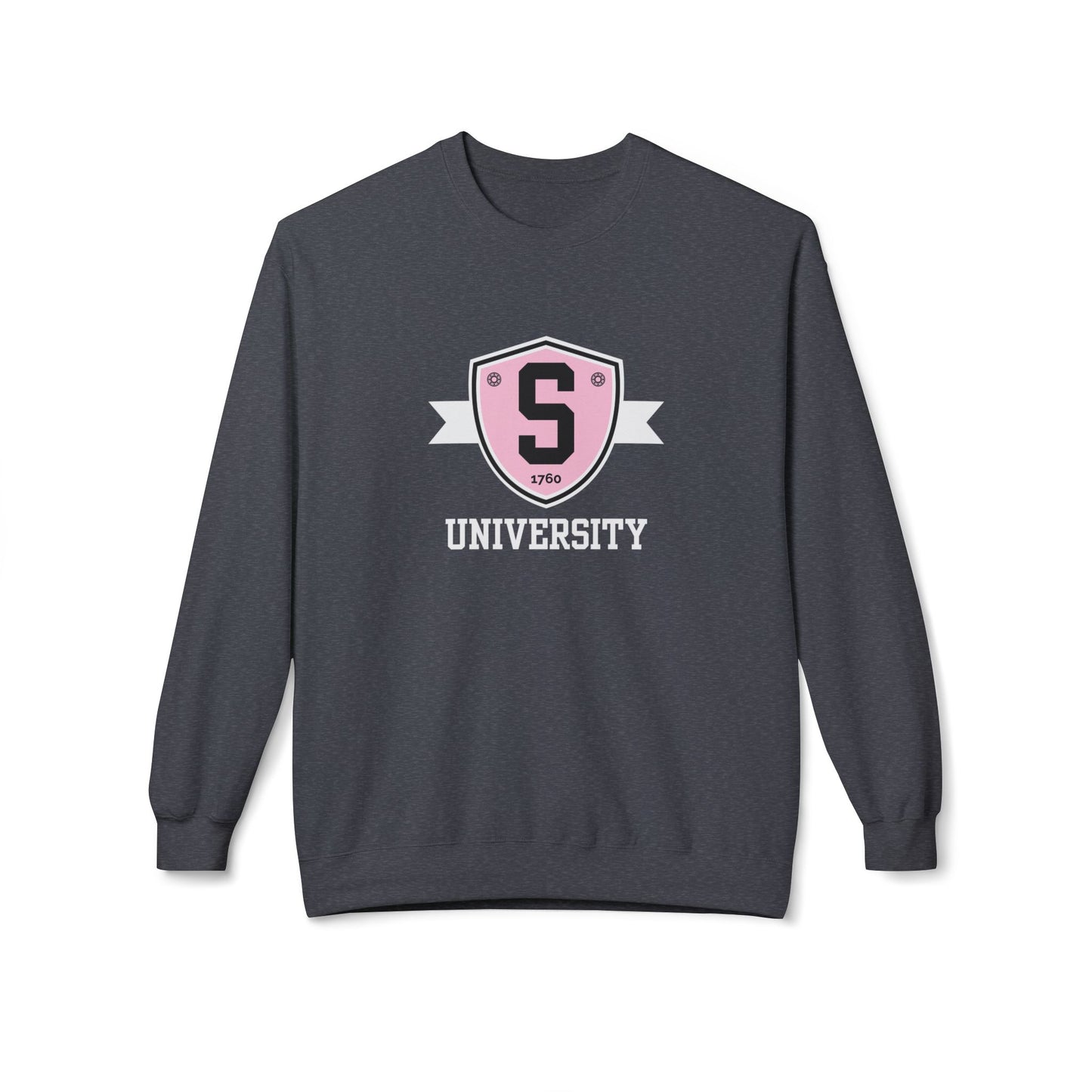 Sweatshirt - Skater University Emblem Unisex Fleece Crewneck Sweatshirt - Skate of Matter LLC