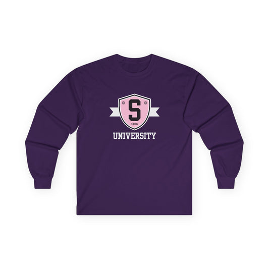 Long-sleeve - Skater University Emblem Unisex Long Sleeve Tee - Skate of Matter LLC