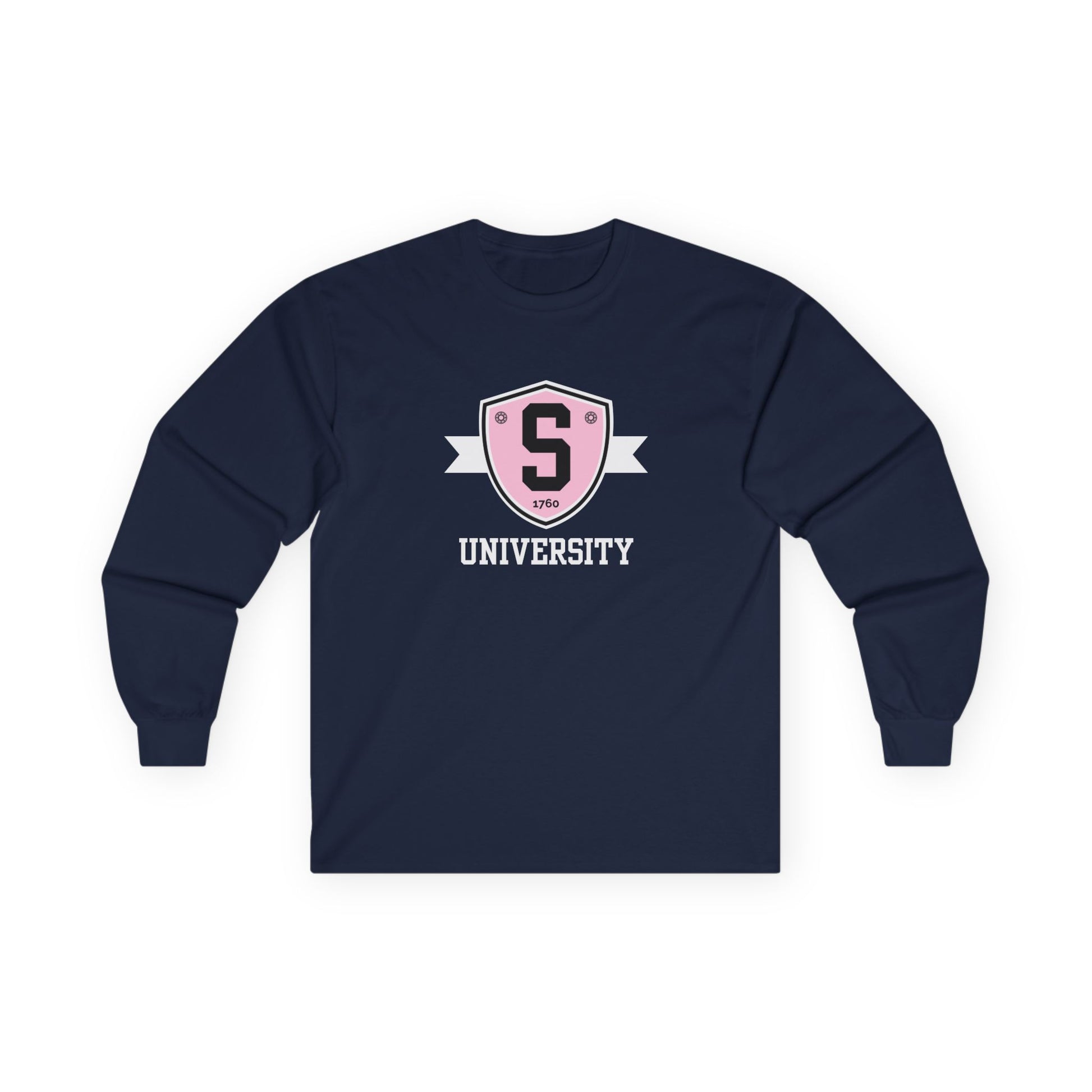 Long-sleeve - Skater University Emblem Unisex Long Sleeve Tee - Skate of Matter LLC