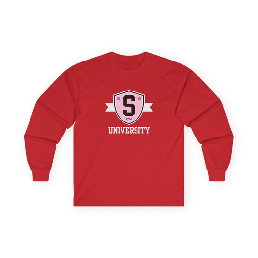 Long-sleeve - Skater University Emblem Unisex Long Sleeve Tee - Skate of Matter LLC