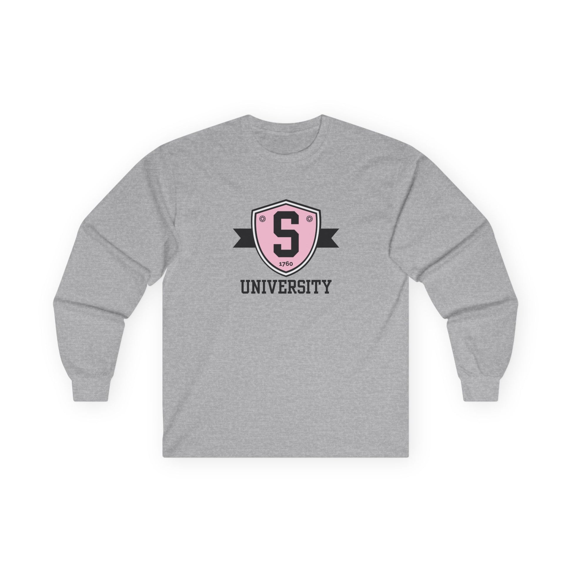 Long-sleeve - Skater University Emblem Unisex Long Sleeve Tee - Skate of Matter LLC