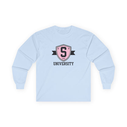 Long-sleeve - Skater University Emblem Unisex Long Sleeve Tee - Skate of Matter LLC