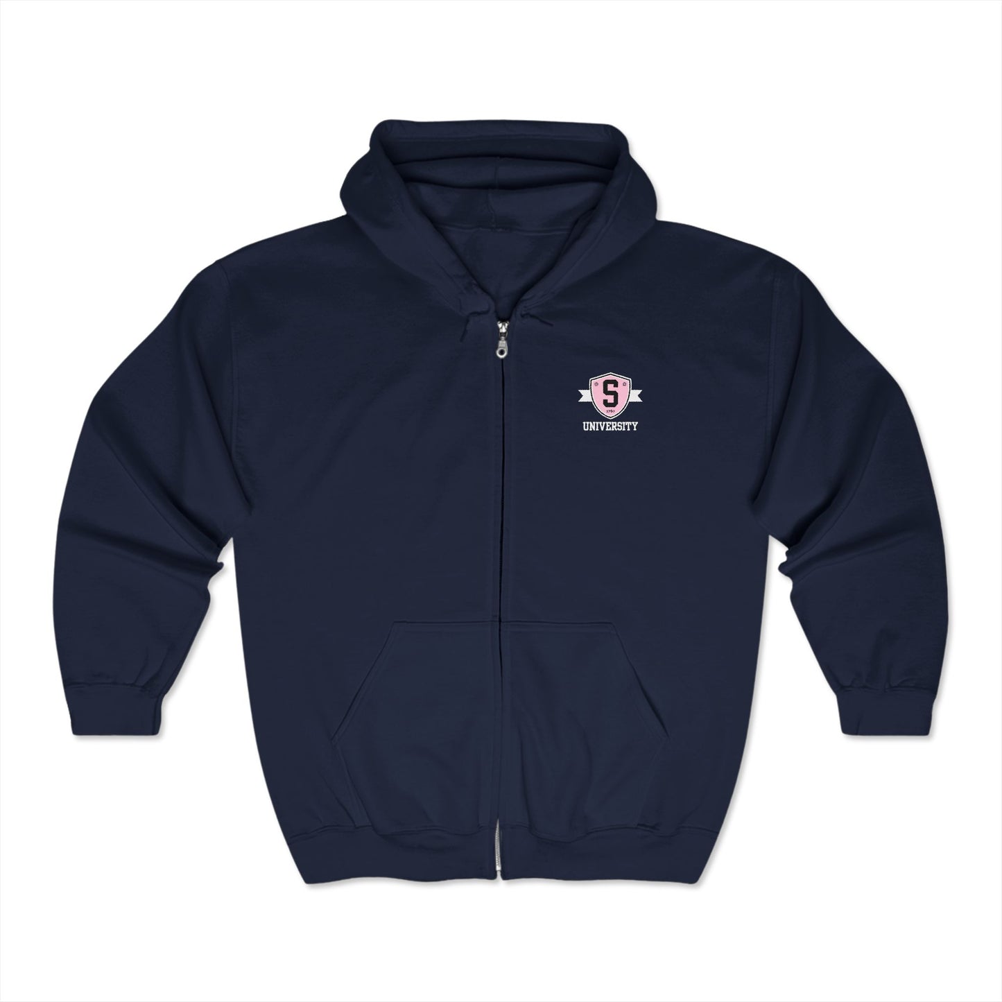 Hoodie - Skater University Emblem Unisex Zip Hooded Sweatshirt - Skate of Matter LLC