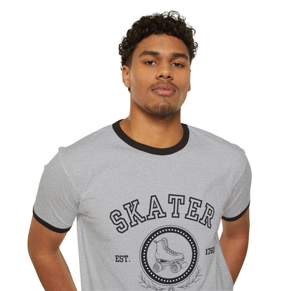 T-Shirt - Skater University Unisex Cotton Ringer T-Shirt - Skate of Matter LLC