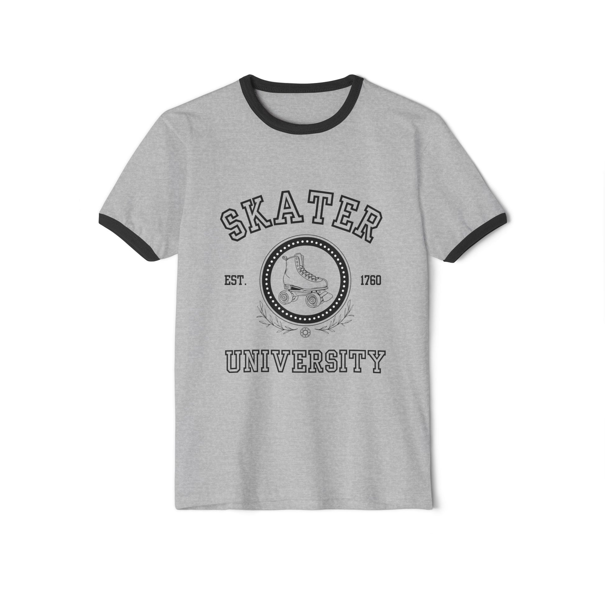 T-Shirt - Skater University Unisex Cotton Ringer T-Shirt - Skate of Matter LLC