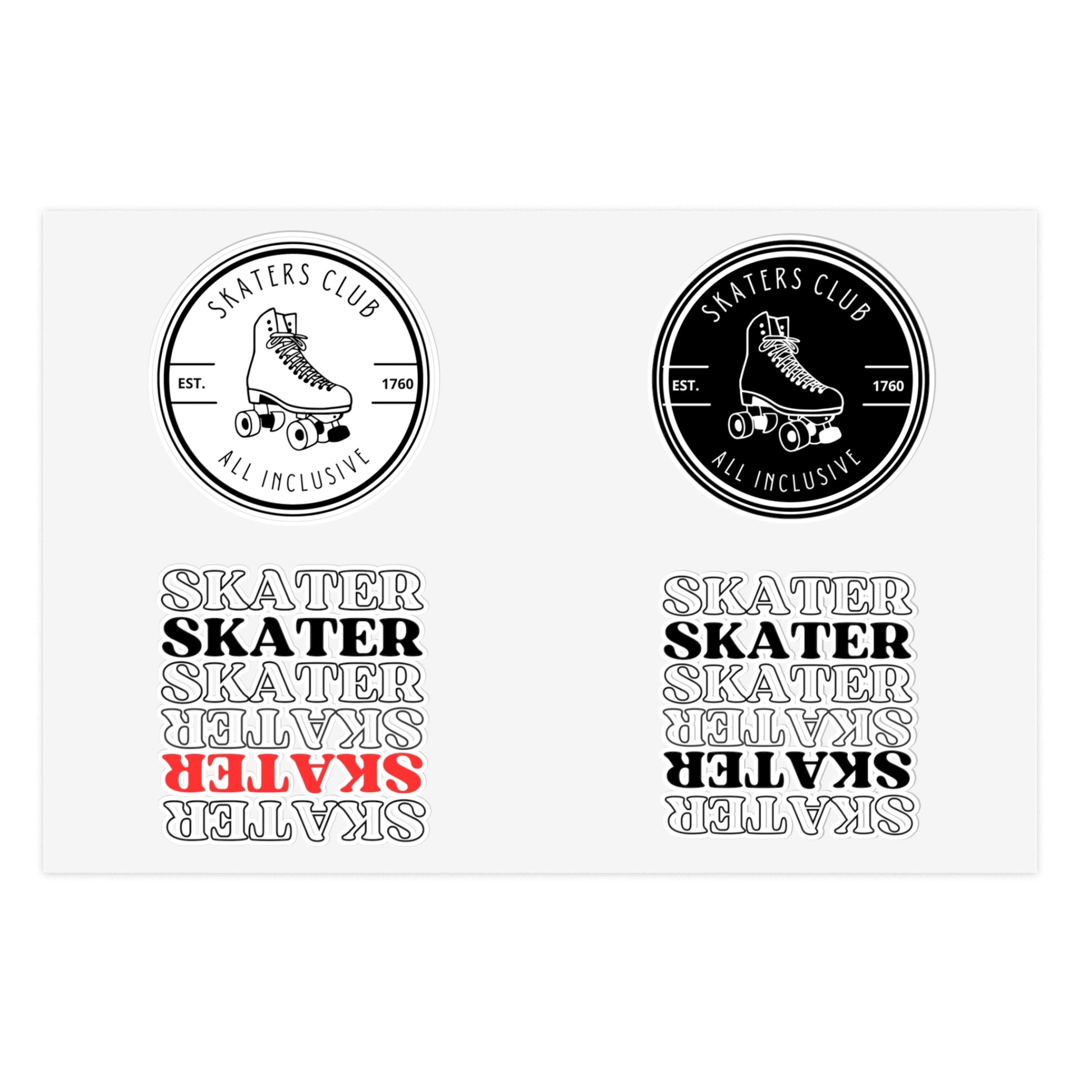 Paper products - Skater Variety Sticker Sheet - Skate of Matter LLC