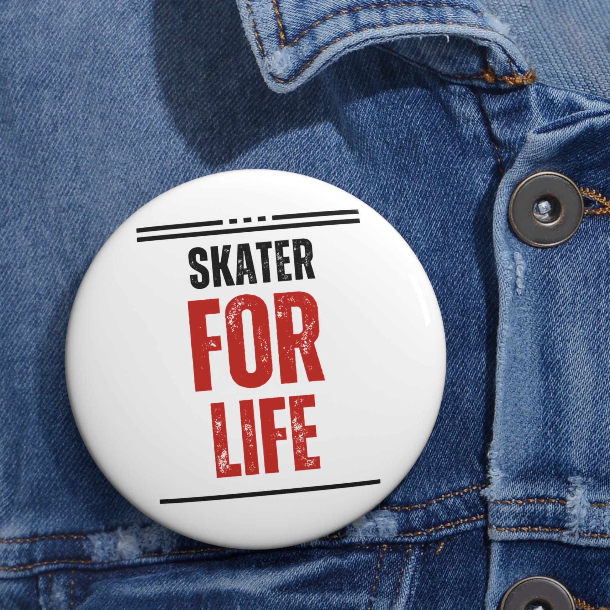 Accessories - Skater for Life Else Pin Button - Skate of Matter LLC