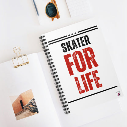 Paper products - Skater for Life Spiral Notebook - Ruled Line - Skate of Matter LLC