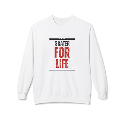 Sweatshirt - Skater for Life Unisex Fleece Crewneck Sweatshirt - Skate of Matter LLC