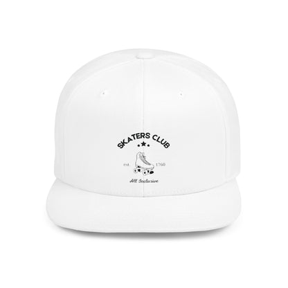 Hats - Skaters Club Embroidered Flat Bill Snapback - Skate of Matter LLC