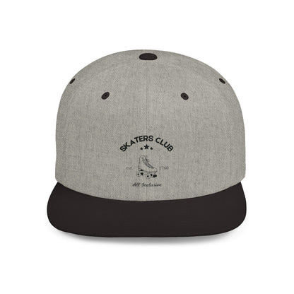 Hats - Skaters Club Embroidered Flat Bill Snapback - Skate of Matter LLC