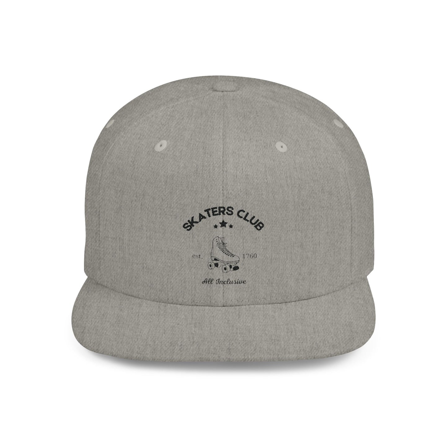 Hats - Skaters Club Embroidered Flat Bill Snapback - Skate of Matter LLC