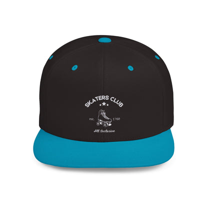 Hats - Skaters Club Embroidered Flat Bill Snapback - Skate of Matter LLC