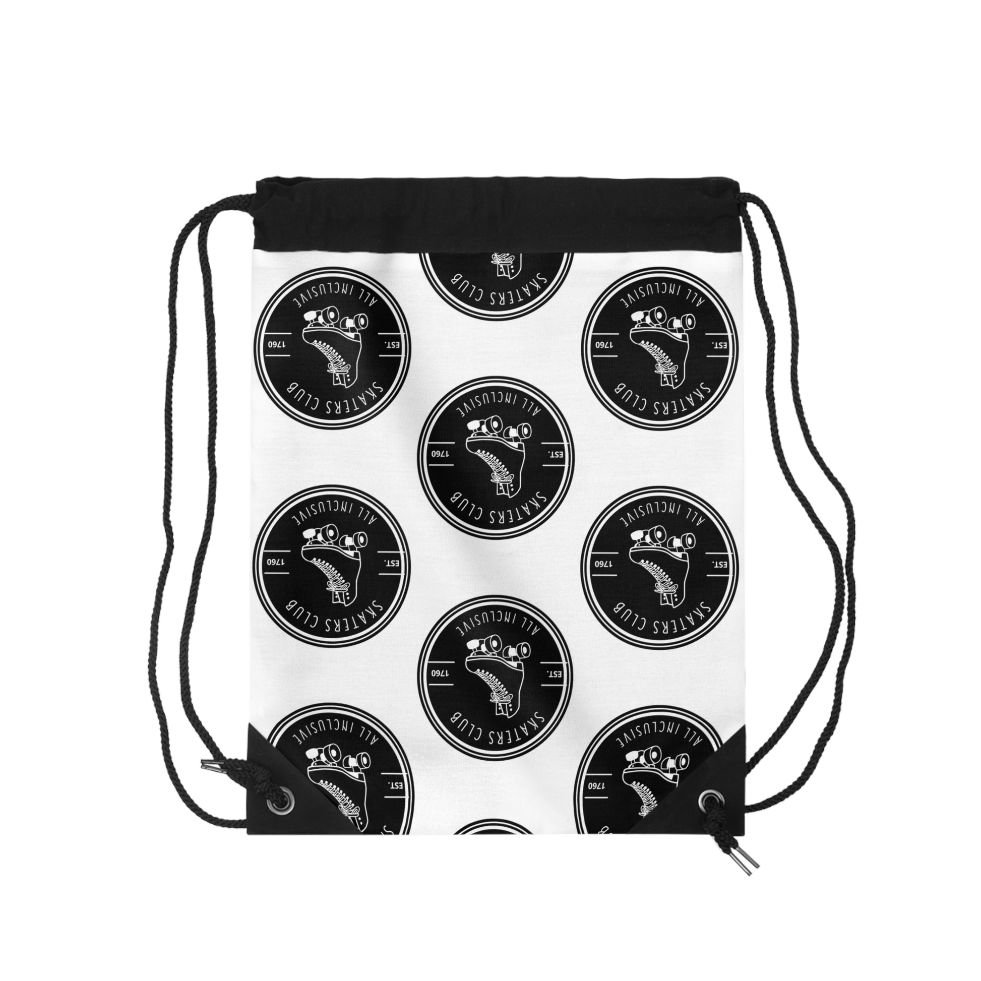 Bags - Skaters Club Round Logo Drawstring Bag - Skate of Matter LLC