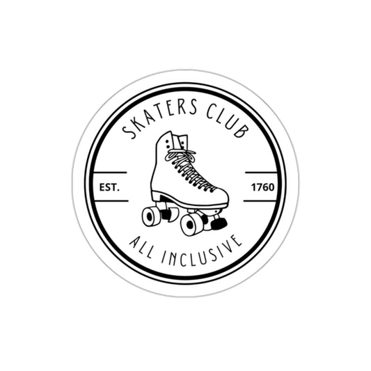 Paper products - Skaters Club Round Sticker - Skate of Matter LLC