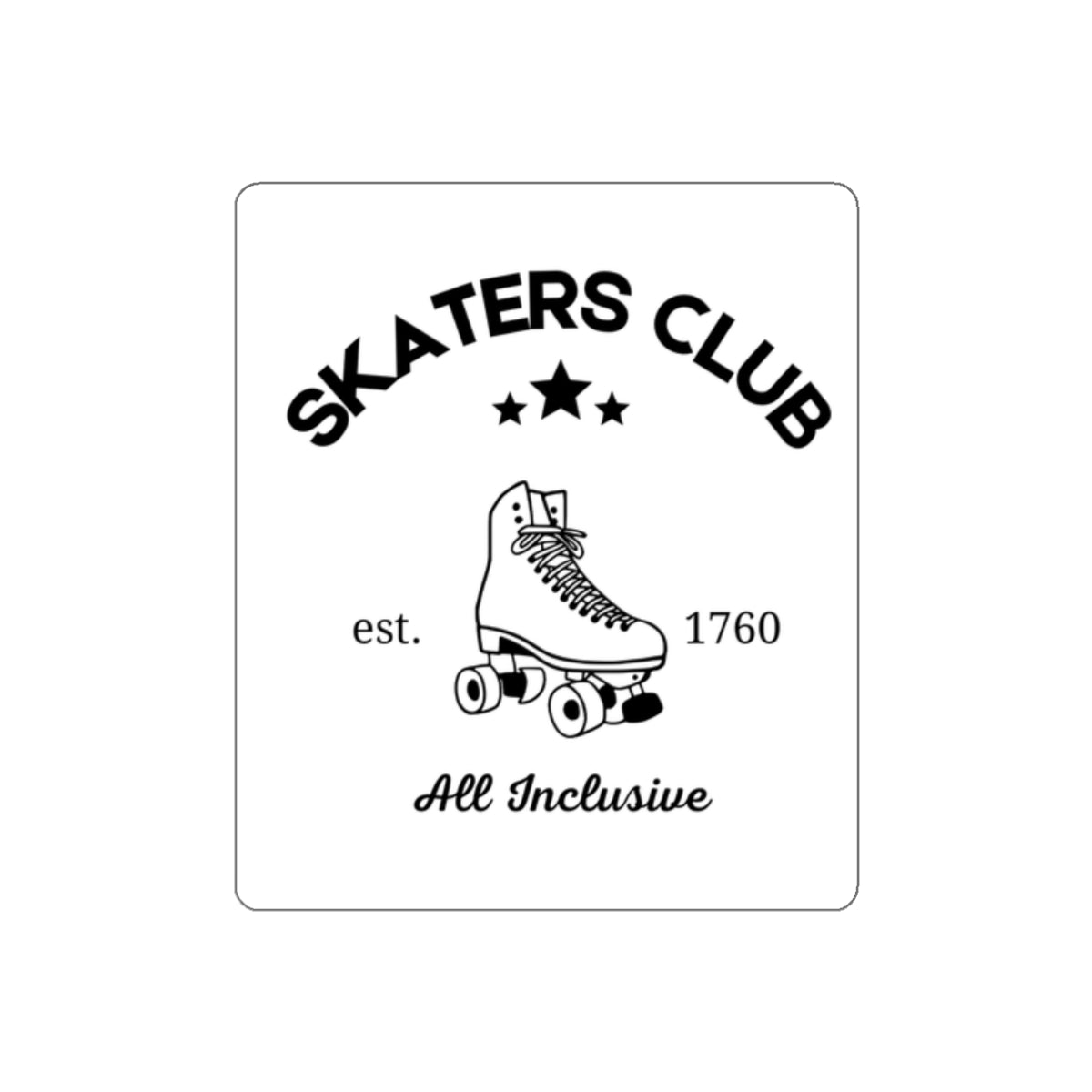 Paper products - Skaters Club Sticker - Skate of Matter LLC