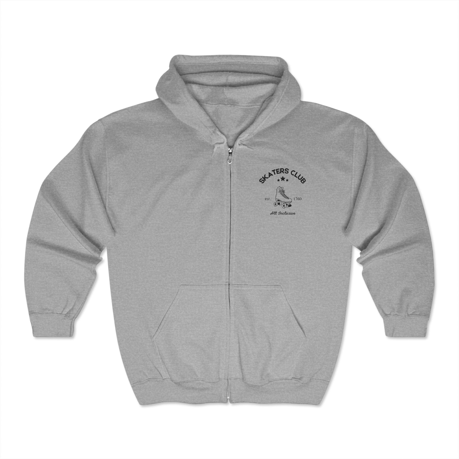 Hoodie - Skaters Club Unisex Zip Hooded Sweatshirt - Skate of Matter LLC