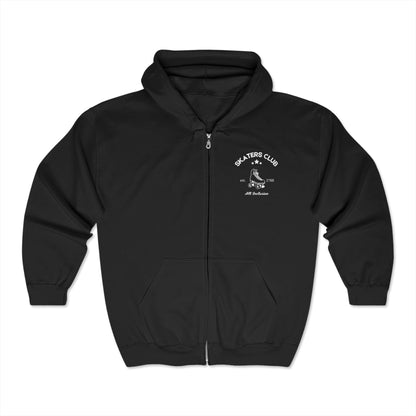 Hoodie - Skaters Club Unisex Zip Hooded Sweatshirt - Skate of Matter LLC