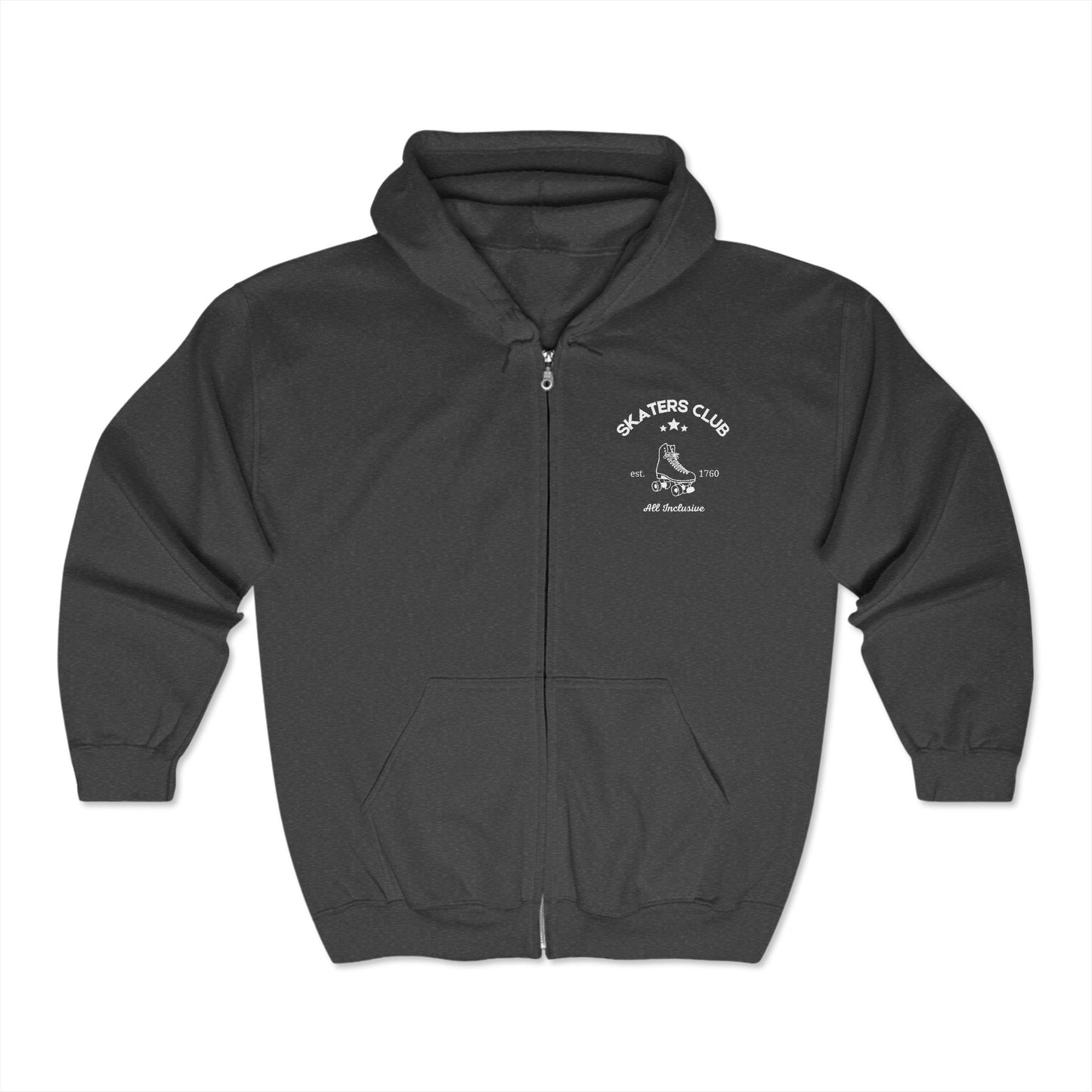 Hoodie - Skaters Club Unisex Zip Hooded Sweatshirt - Skate of Matter LLC