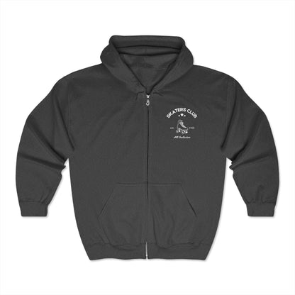 Hoodie - Skaters Club Unisex Zip Hooded Sweatshirt - Skate of Matter LLC