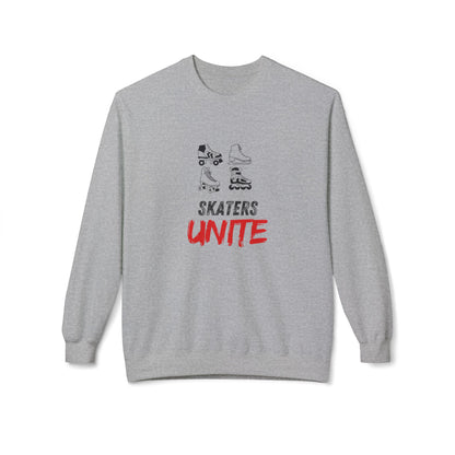 Sweatshirt - Skaters Unite Unisex Fleece Crewneck Sweatshirt - Skate of Matter LLC