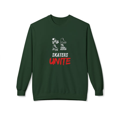 Sweatshirt - Skaters Unite Unisex Fleece Crewneck Sweatshirt - Skate of Matter LLC