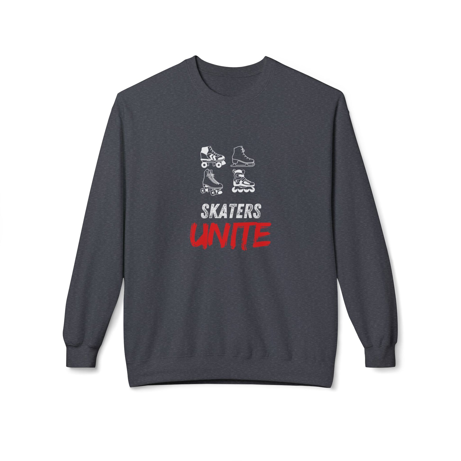 Sweatshirt - Skaters Unite Unisex Fleece Crewneck Sweatshirt - Skate of Matter LLC