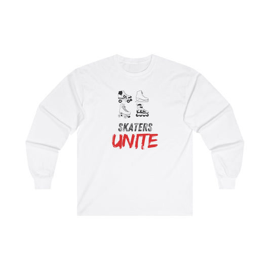 Long-sleeve - Skaters Unite Unisex Long Sleeve Tee - Skate of Matter LLC