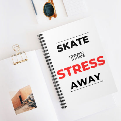 Paper products - Skate the Stress Away Notebook - Ruled Line - Skate of Matter LLC