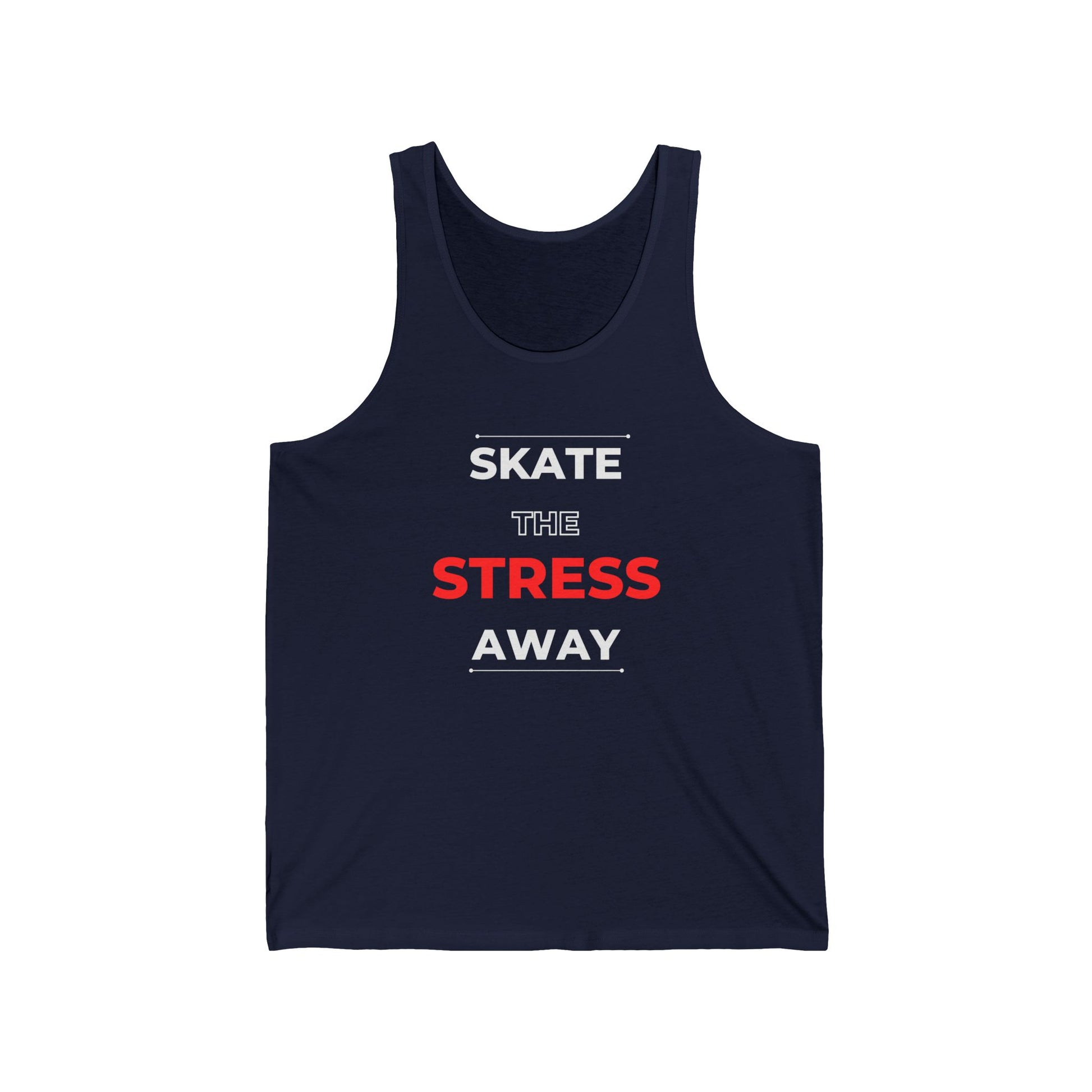 Tank Top - Skate the Stress Away Unisex Tank - Skate of Matter LLC