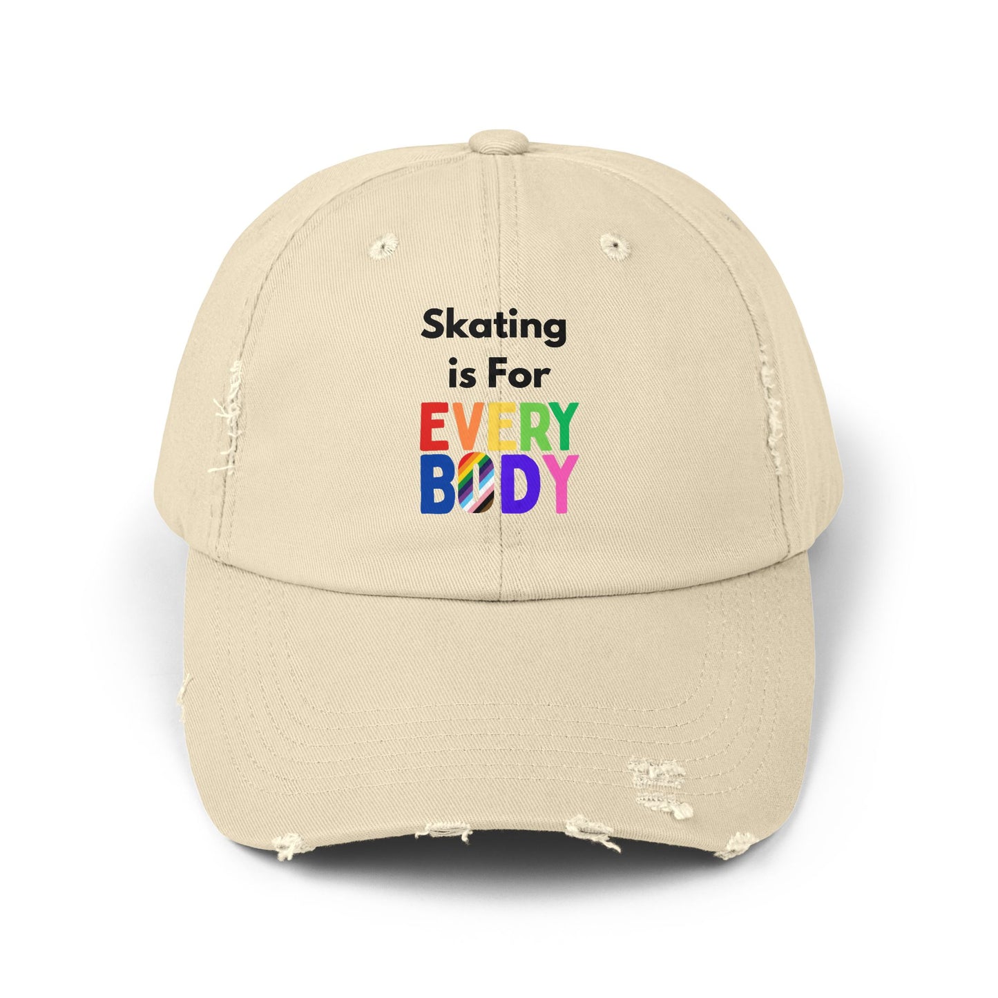 Hats - Skating is For Everybody Distressed Cap - Skate of Matter LLC