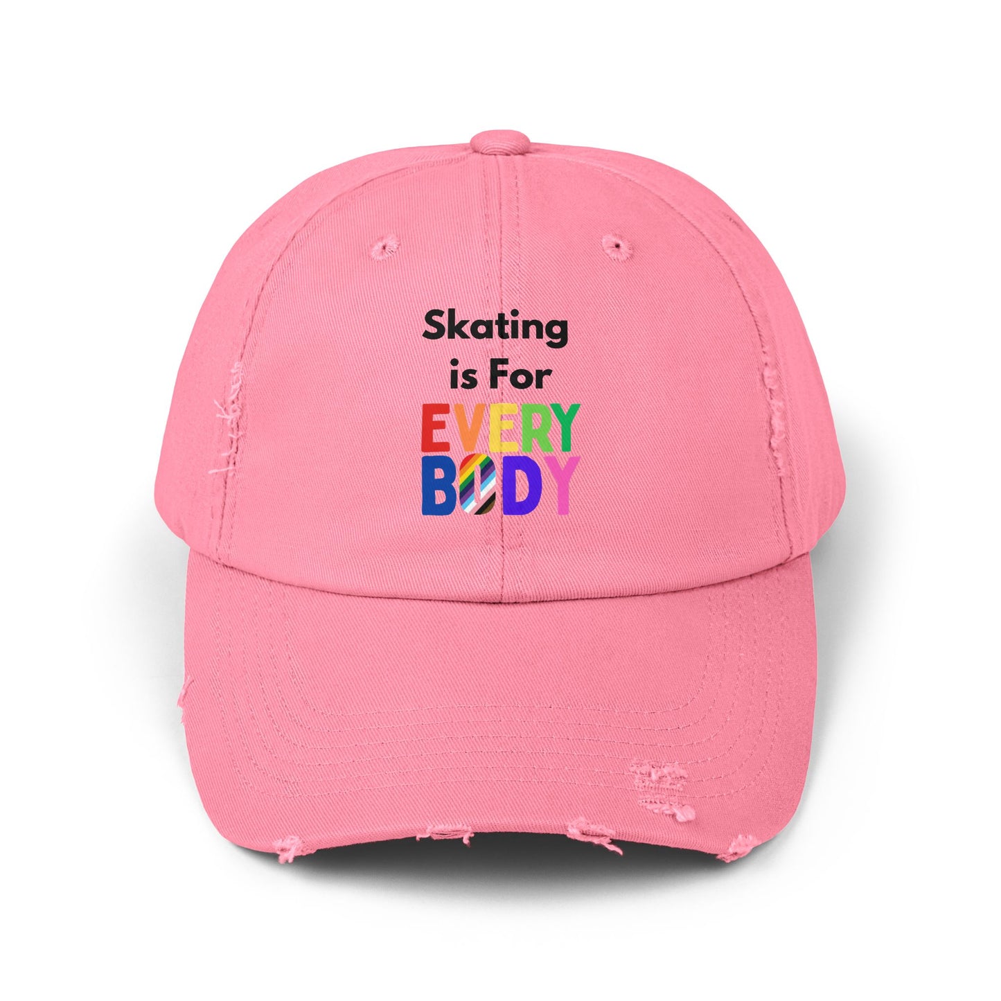 Hats - Skating is For Everybody Distressed Cap - Skate of Matter LLC