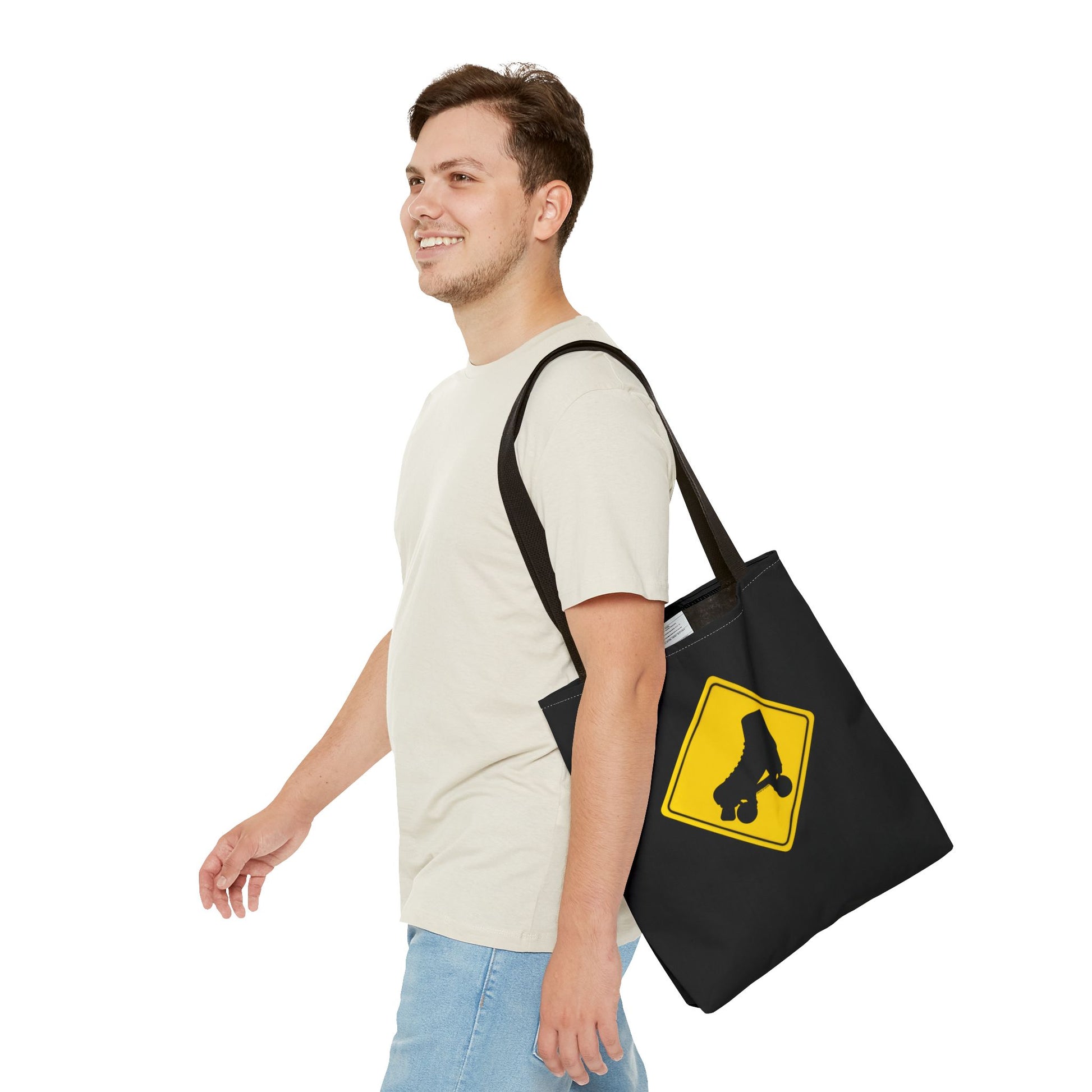 Bags - Warning Skater Tote Bag - Skate of Matter LLC