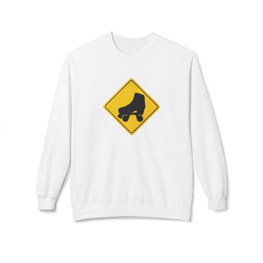 Sweatshirt - Warning Skater Unisex Fleece Crewneck Sweatshirt - Skate of Matter LLC