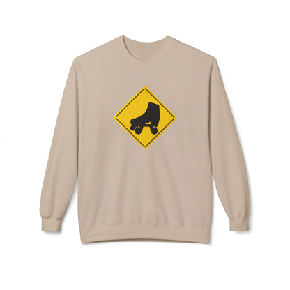 Sweatshirt - Warning Skater Unisex Fleece Crewneck Sweatshirt - Skate of Matter LLC