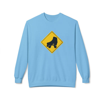 Sweatshirt - Warning Skater Unisex Fleece Crewneck Sweatshirt - Skate of Matter LLC