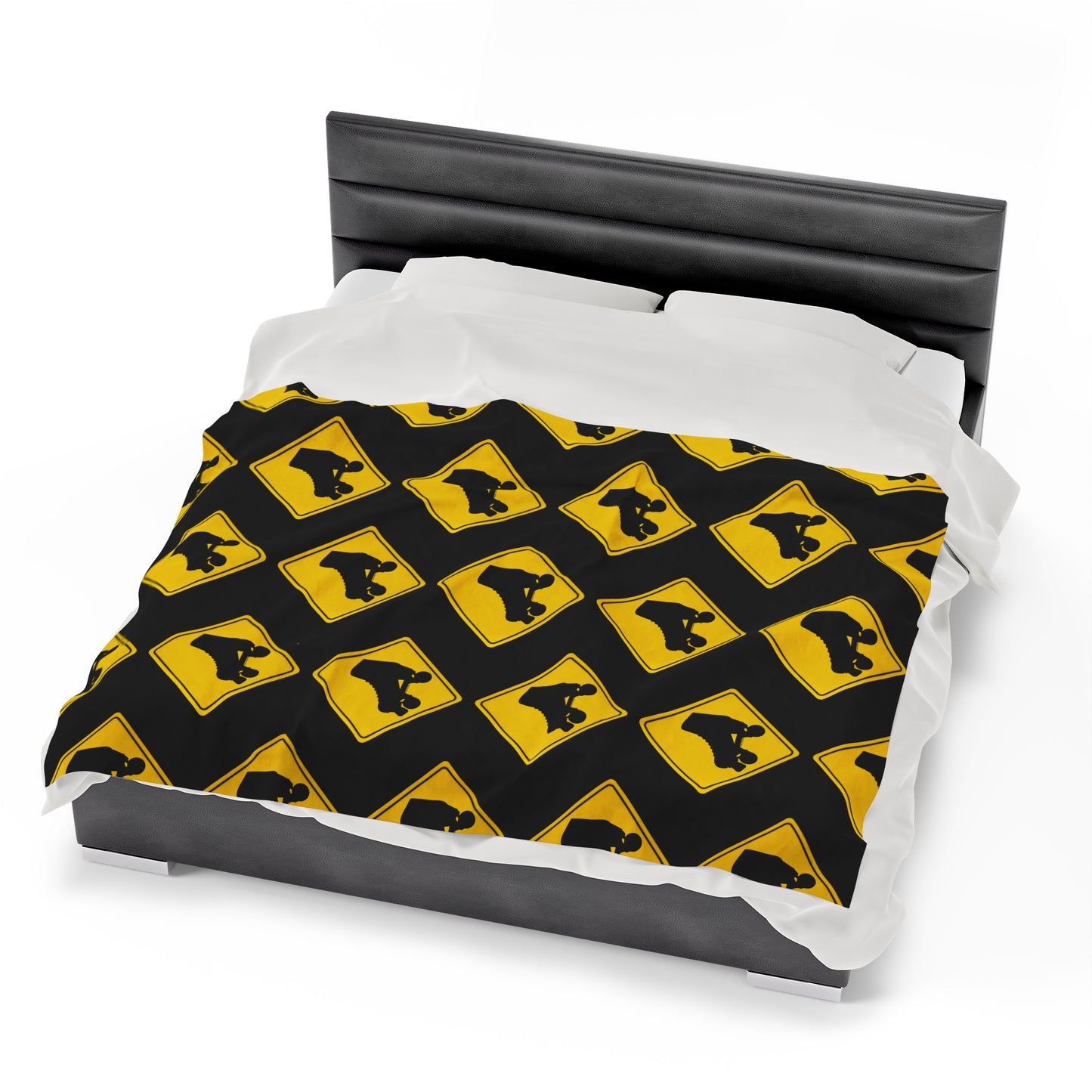 Bedding - Warning Skater Velveteen Plush Blanket - Skate of Matter LLC