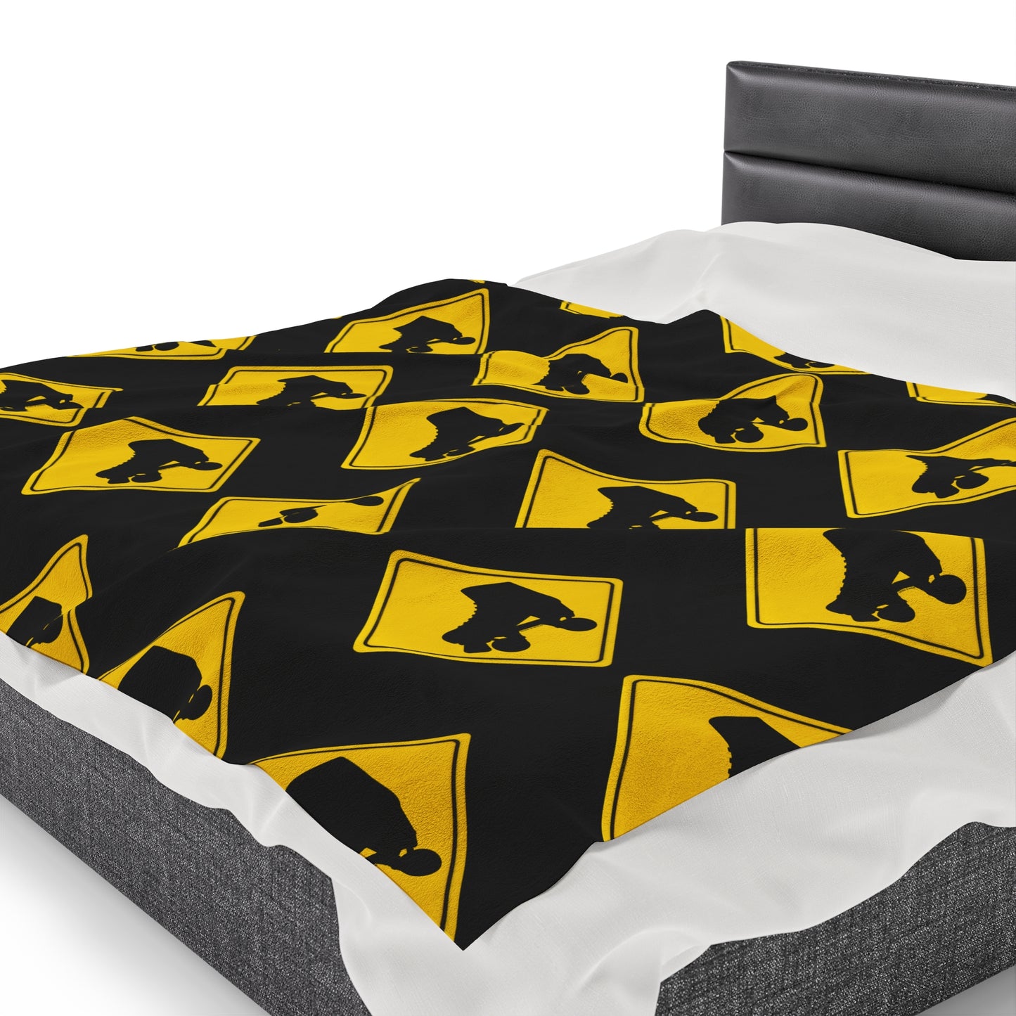 Bedding - Warning Skater Velveteen Plush Blanket - Skate of Matter LLC