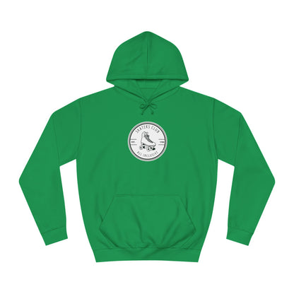 Hoodie - White Round Skaters Club Unisex Hoodie - Skate of Matter LLC