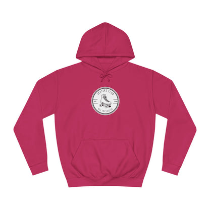 Hoodie - White Round Skaters Club Unisex Hoodie - Skate of Matter LLC