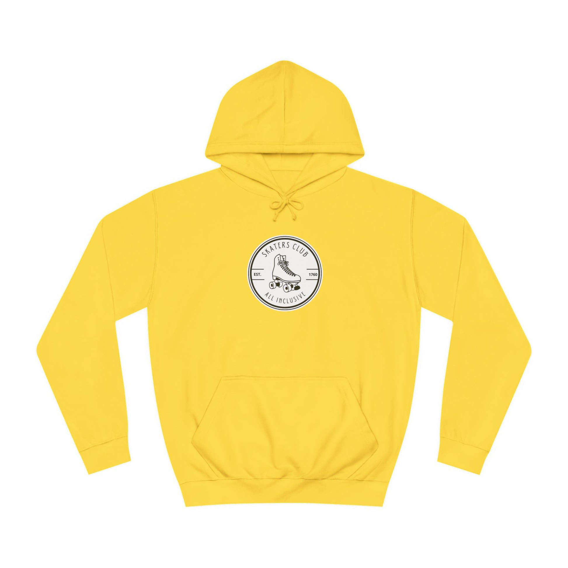 Hoodie - White Round Skaters Club Unisex Hoodie - Skate of Matter LLC