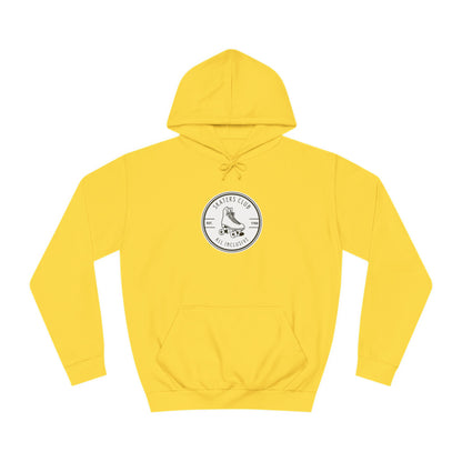 Hoodie - White Round Skaters Club Unisex Hoodie - Skate of Matter LLC