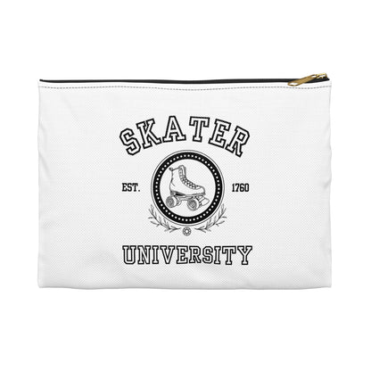 Bags - White Skater University Accessory Pouch - Skate of Matter LLC