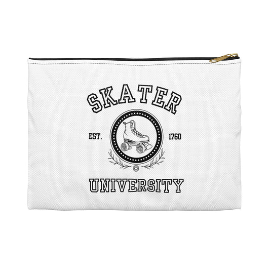 Bags - White Skater University Accessory Pouch - Skate of Matter LLC