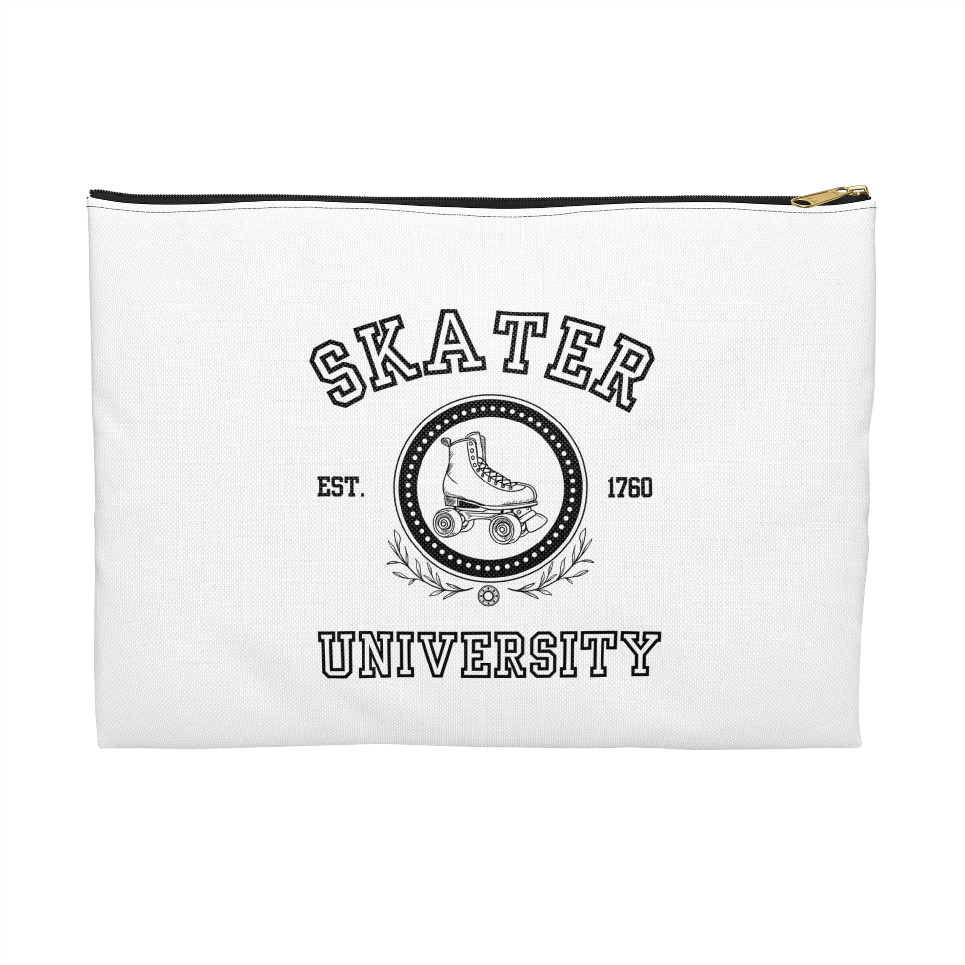 Bags - White Skater University Accessory Pouch - Skate of Matter LLC