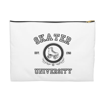 Bags - White Skater University Accessory Pouch - Skate of Matter LLC