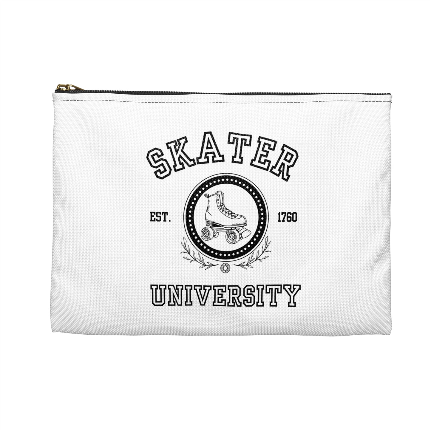 Bags - White Skater University Accessory Pouch - Skate of Matter LLC